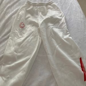 Brand new preppy Starfit sweatpants with smiley face and lightning bolt.
